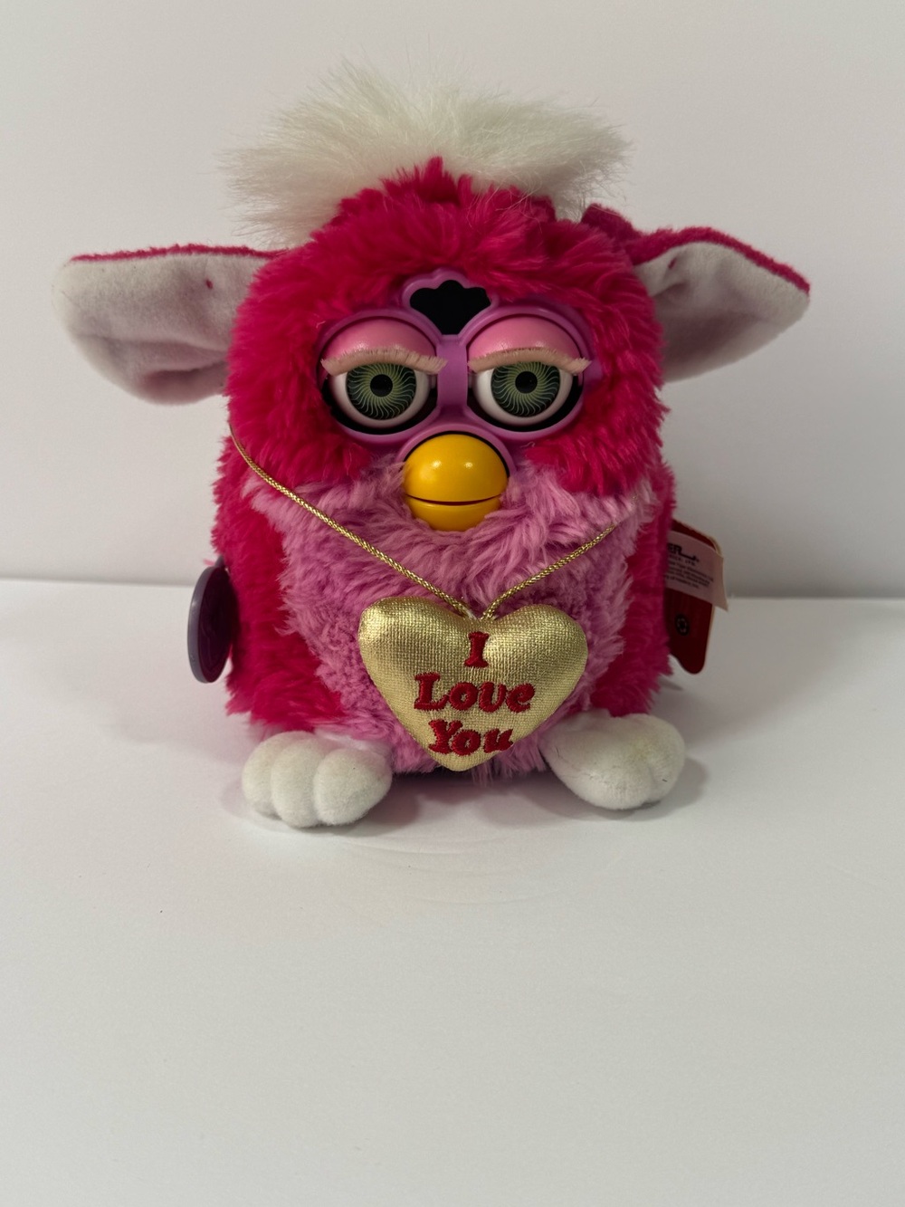 Vintage FURBY VALENTINE’S DAY Pink "I Love You" Special Edition 1999 Works Great